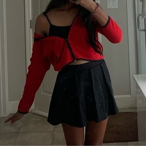 Cropped red and black hoodie for teens and kids size XS/XXS